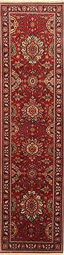 Kashmir Red Runner Hand Knotted 2'7" X 9'11"  Area Rug 250-23014