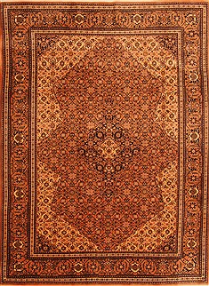 Tabriz Brown Hand Knotted 6'7" X 8'11"  Area Rug 100-23094