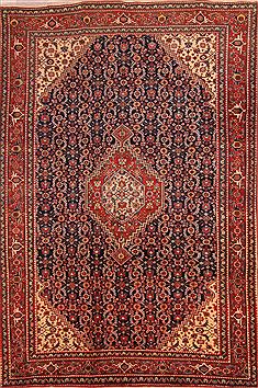 Persian Tabriz Red Rectangle 7x10 ft Wool Carpet 23141