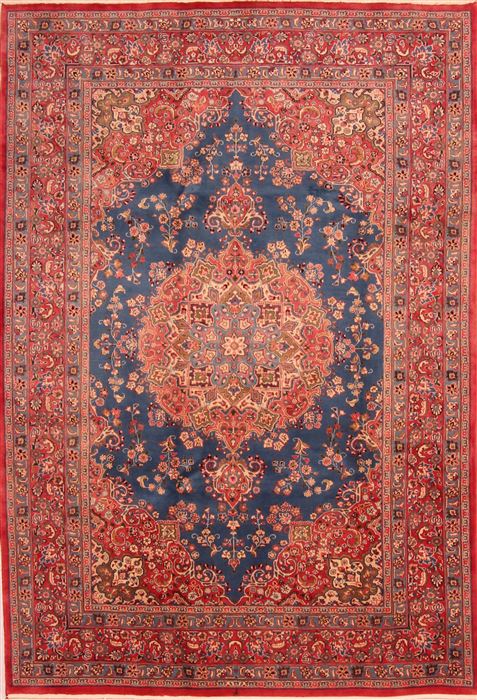 Kashan Blue Hand Knotted 66 X 95 Area Rug 100-23180 Image 0