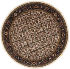 Herati Beige Round Hand Knotted 5'11" X 5'11"  Area Rug 250-23542