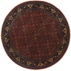 Herati Red Round Hand Knotted 6'1" X 6'1"  Area Rug 250-23593