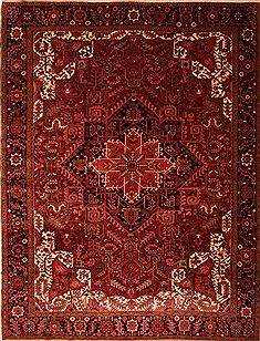 Persian Heriz Red Rectangle 10x14 ft Wool Carpet 23786