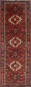 Karajeh Red Runner Hand Knotted 3'5" X 9'6"  Area Rug 250-23835