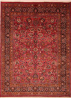 Persian Khorasan Red Rectangle 10x13 ft Wool Carpet 23881