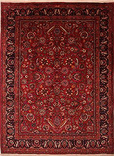 Persian Khorasan Red Rectangle 10x13 ft Wool Carpet 23926