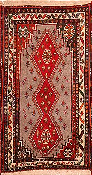 Persian Gabbeh Red Rectangle 4x6 ft Wool Carpet 24333