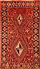 Gabbeh Red Hand Knotted 4'8" X 7'11"  Area Rug 100-24637