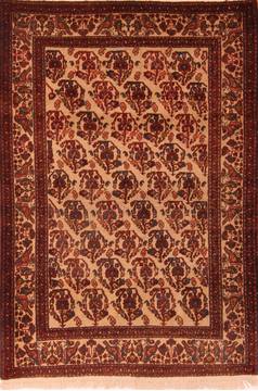 Abadeh Beige Hand Knotted 3'5" X 4'11"  Area Rug 100-24694