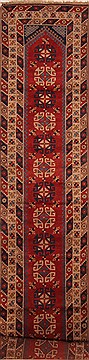 Yalameh Red Runner Hand Knotted 2'11" X 15'0"  Area Rug 100-25108