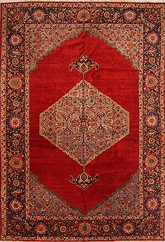 Khoy Red Hand Knotted 11'0" X 15'9"  Area Rug 100-25338
