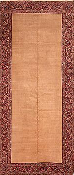 Kerman Beige Hand Knotted 6'5" X 15'4"  Area Rug 100-25517
