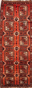 Afghan Kurdi Orange Runner 10 to 12 ft Wool Carpet 25542