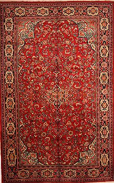 Mahal Red Hand Knotted 10'6" X 17'0"  Area Rug 100-25595
