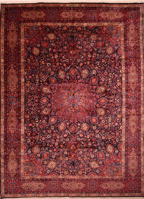 Khorasan Blue Hand Knotted 111 X 153 Area Rug 100-25597 Image 0