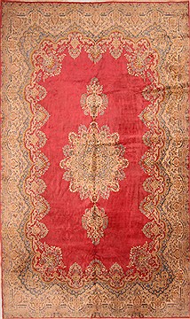 Persian Kerman Red Rectangle 11x16 ft Wool Carpet 25705