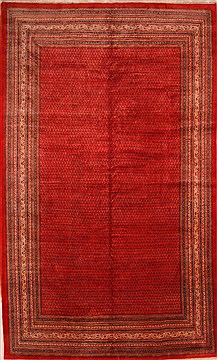 Sarouk Red Hand Knotted 10'3" X 16'10"  Area Rug 100-25709