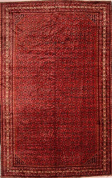Persian Enjilas Red Rectangle 11x16 ft Wool Carpet 25734