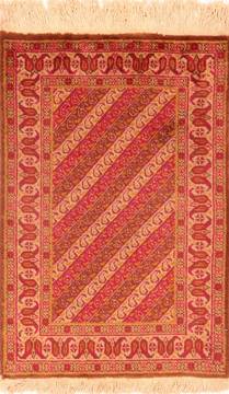 Persian Tabriz Red Rectangle 2x3 ft Wool Carpet 26279