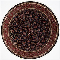Semnan Purple Round Hand Knotted 7'11" X 7'11"  Area Rug 250-26432