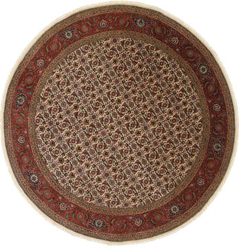 Herati Green Round Hand Knotted 8'0" X 8'0"  Area Rug 250-26484