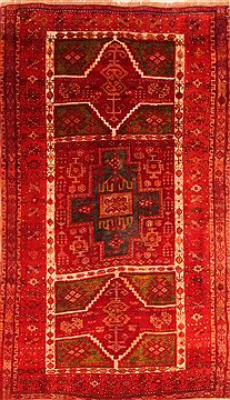 Kazak Red Hand Knotted 4'6" X 8'2"  Area Rug 100-26550