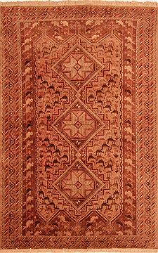 Afshar Brown Hand Knotted 4'4" X 6'9"  Area Rug 100-26562