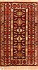Yalameh Red Hand Knotted 3'8" X 6'0"  Area Rug 100-26580