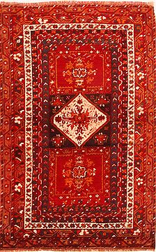 Kazak Red Hand Knotted 3'2" X 4'9"  Area Rug 100-26672