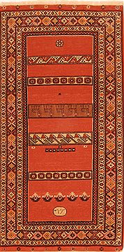 Romania Shirvan Orange Rectangle 3x5 ft Wool Carpet 26783