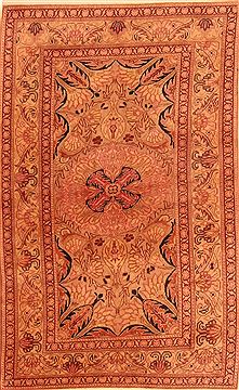 Kayseri Brown Hand Knotted 2'11" X 4'7"  Area Rug 100-26821