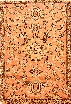 Hamedan Brown Hand Knotted 4'6" X 6'6"  Area Rug 100-26842