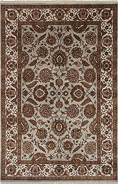 Jaipur Grey Hand Knotted 5'11" X 9'0"  Area Rug 250-26969