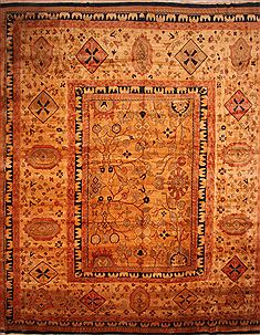 Persian Mahal Brown Rectangle 13x20 ft and Larger Wool Carpet 27055