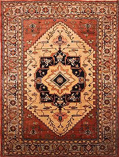 Persian Karajeh Red Rectangle 13x20 ft and Larger Wool Carpet 27056
