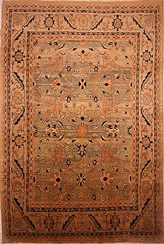 Mahal Beige Hand Knotted 13'2" X 20'5"  Area Rug 100-27118