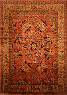 Mahal Beige Hand Knotted 13'5" X 19'3"  Area Rug 100-27124