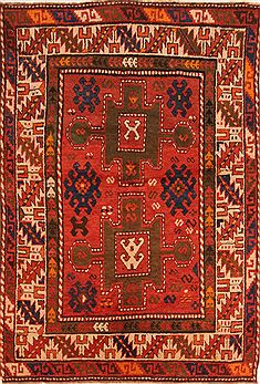 Kazak Red Runner Hand Knotted 4'8" X 9'7"  Area Rug 100-27341