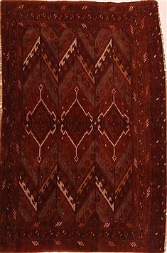 Afghan Kunduz Red Rectangle 3x5 ft Wool Carpet 27445