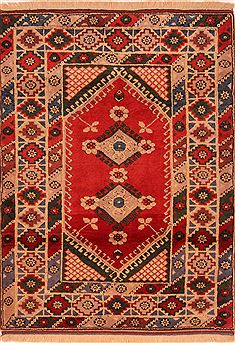 Turkish Hereke Multicolor Rectangle 4x6 ft Wool Carpet 27458