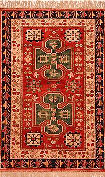 Kazak Red Hand Knotted 4'6" X 7'1"  Area Rug 100-27525