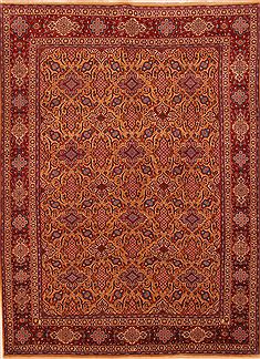 Hamedan Red Hand Knotted 6'8" X 9'1"  Area Rug 100-27762