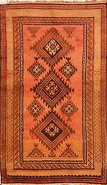 Baluch Red Hand Knotted 4'2" X 7'0"  Area Rug 100-27782