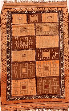 Baluch Beige Hand Knotted 3'5" X 4'11"  Area Rug 100-27824