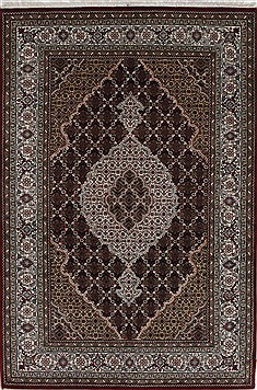 Indian Mahal Beige Rectangle 4x6 ft Wool Carpet 27873