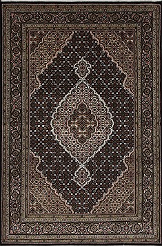 Indian Mahal Beige Rectangle 4x6 ft Wool Carpet 27874