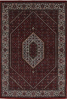 Indian Bidjar Beige Rectangle 4x6 ft Wool Carpet 27881
