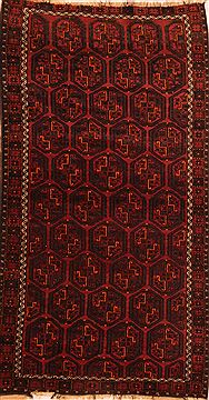 Baluch Red Hand Knotted 3'7" X 6'2"  Area Rug 100-27929