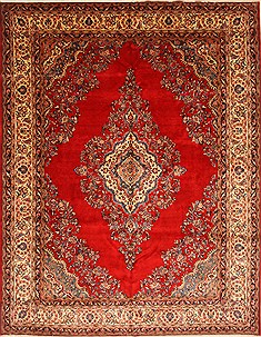 Persian Hamedan Blue Rectangle 10x14 ft Wool Carpet 27993