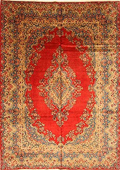 Persian Hamedan Beige Rectangle 9x12 ft Wool Carpet 28025